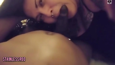 Milf with a huge tits gets cum in her mouth and mouth