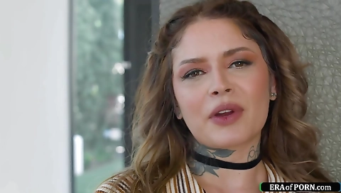 Latina with small tits gets fucked by her boyfriend