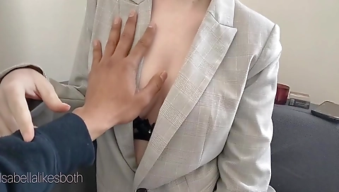 Horny black stepmom gets fucked in her pussy by her stepson