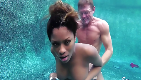 Ebony and brunette amateur 18+ with a big black cock