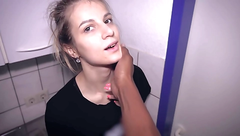 Hot amateur interracial video of blonde and brunette