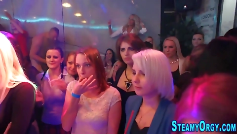 Blonde girl gets a deep throat fuck in her tight hole