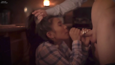 Interracial babe gets pounded on her babysitting table