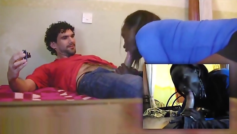 Busty ebony hottie fucked hard in a hot interracial video