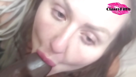 Busty brunette in black stockings is taking the piss