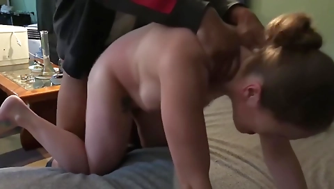 Amateur brunette 18+ has a big ass and a big natural booty