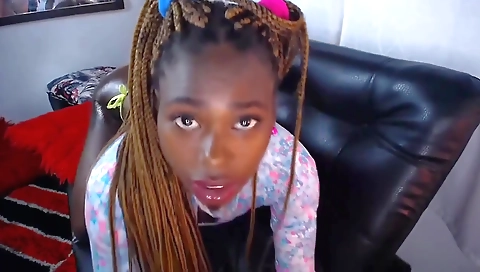 Ebony babe gives a nice blowjob and fucks a dude in the ass