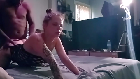 Hot brunette gets filmed and filmed for her own camera